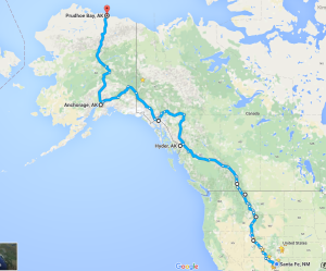 UP trip leg 1-Santa Fe, NM to Prudhoe Bay, AK s
